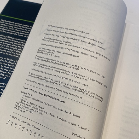 “Left Behind” series, “Desecration” by Tim LaHaye - Picture 5 of 5